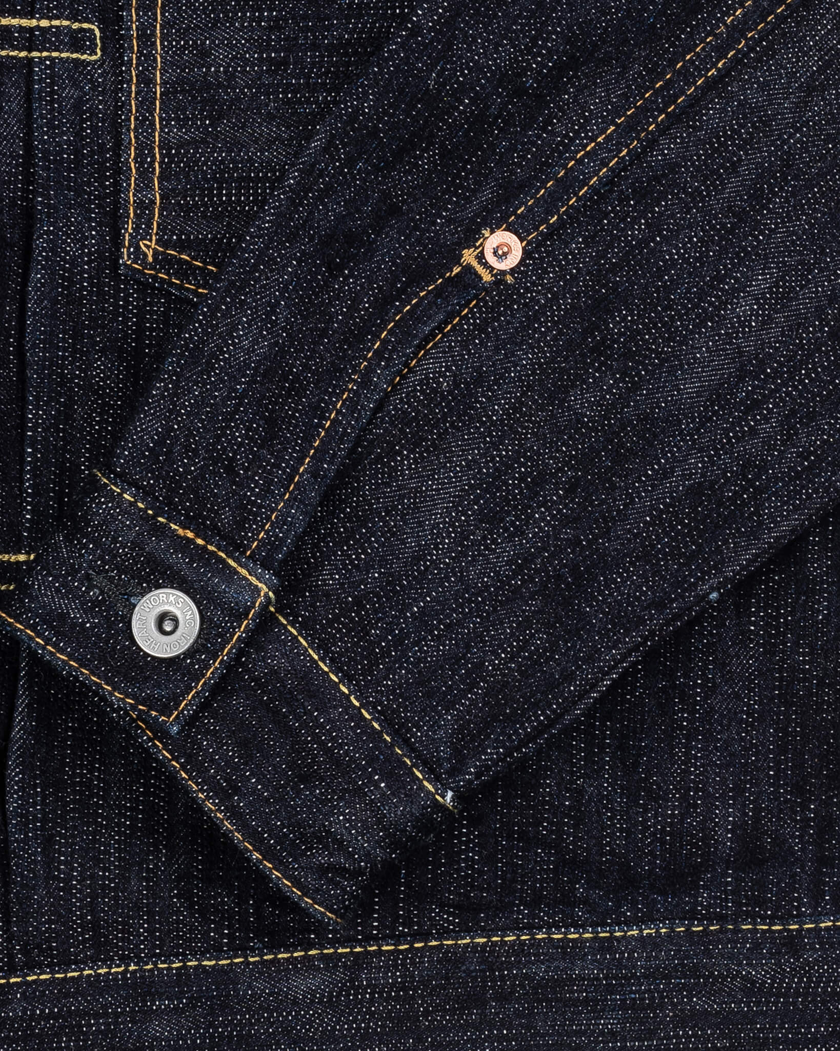 IHJ-507-SLB 16oz Slubby Selvedge Denim Type II Jacket - Indigo - 13
