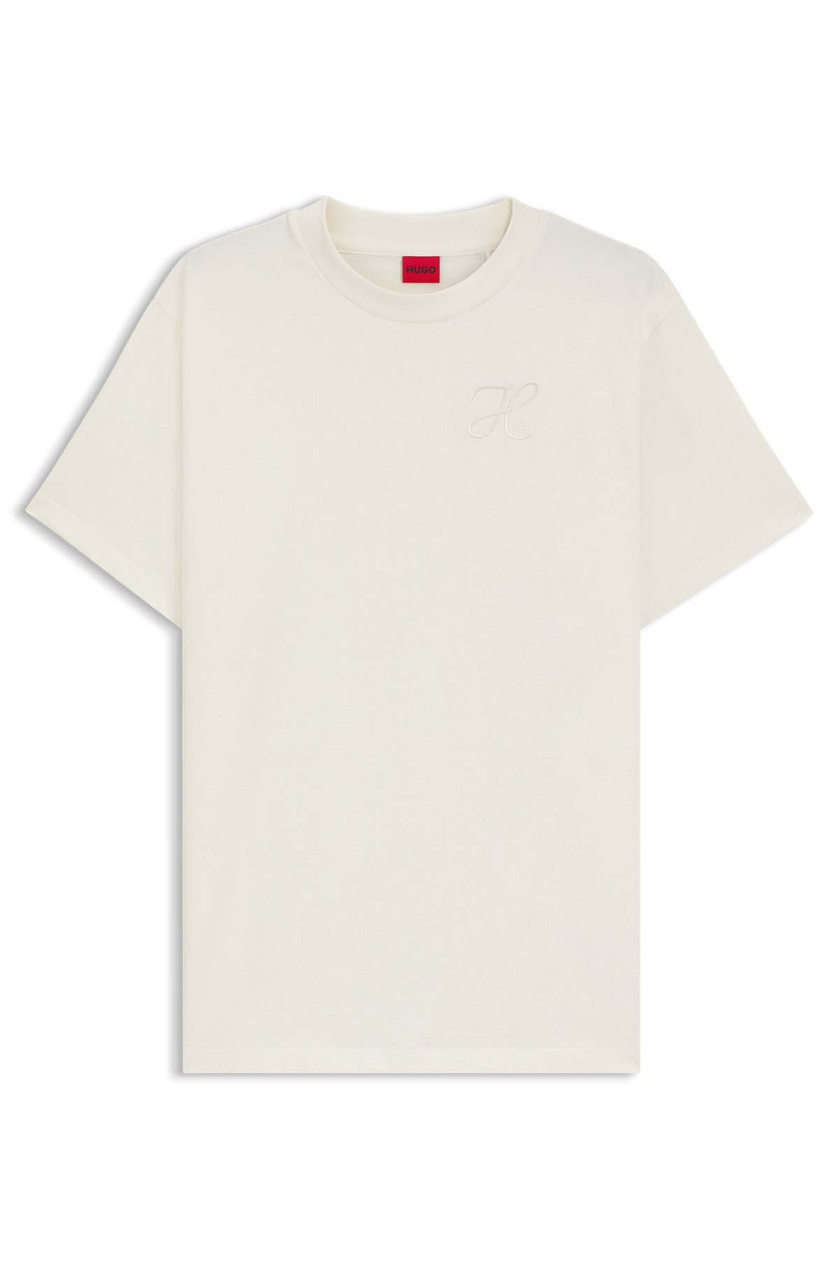 RELAXED-FIT T-SHIRT IN COTTON JERSEY WITH EMBROIDERED MONOGRAM - 1