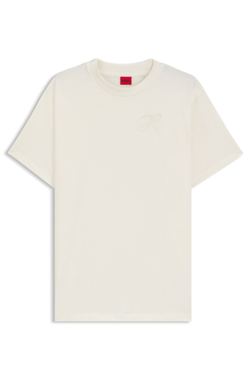 RELAXED-FIT T-SHIRT IN COTTON JERSEY WITH EMBROIDERED MONOGRAM 1