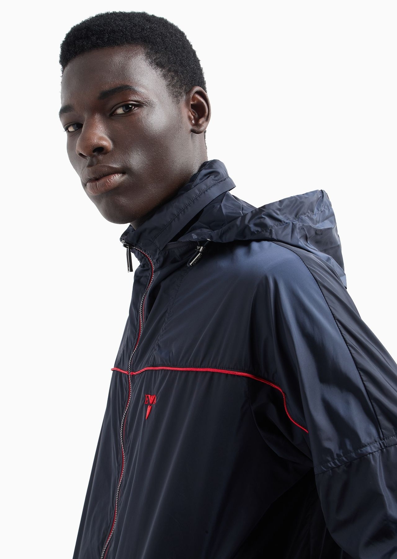 Valentine’s Day capsule collection nylon blouson with zip and piping - 5