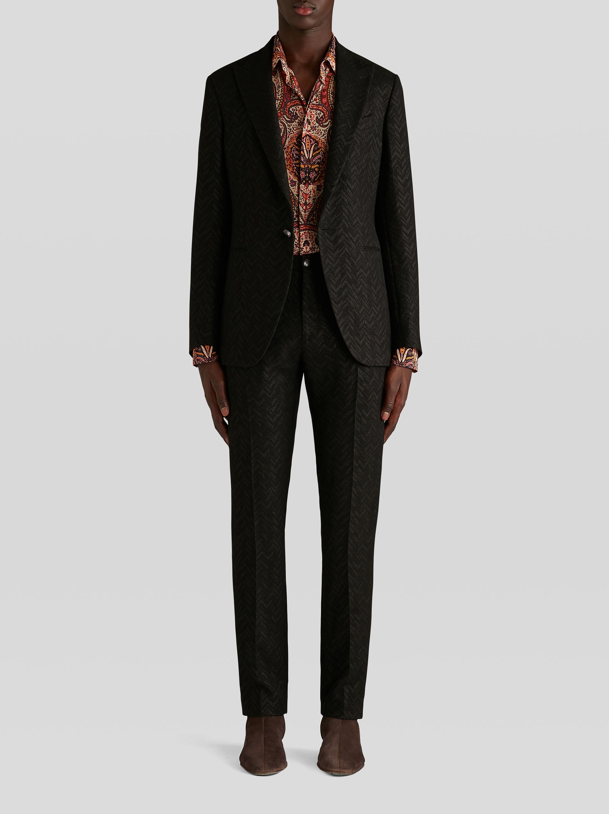 TWILL PATTERN TAILORED TROUSERS - 3