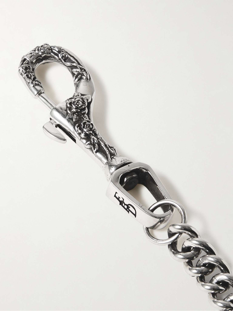 Engraved Silver Wallet Chain 3