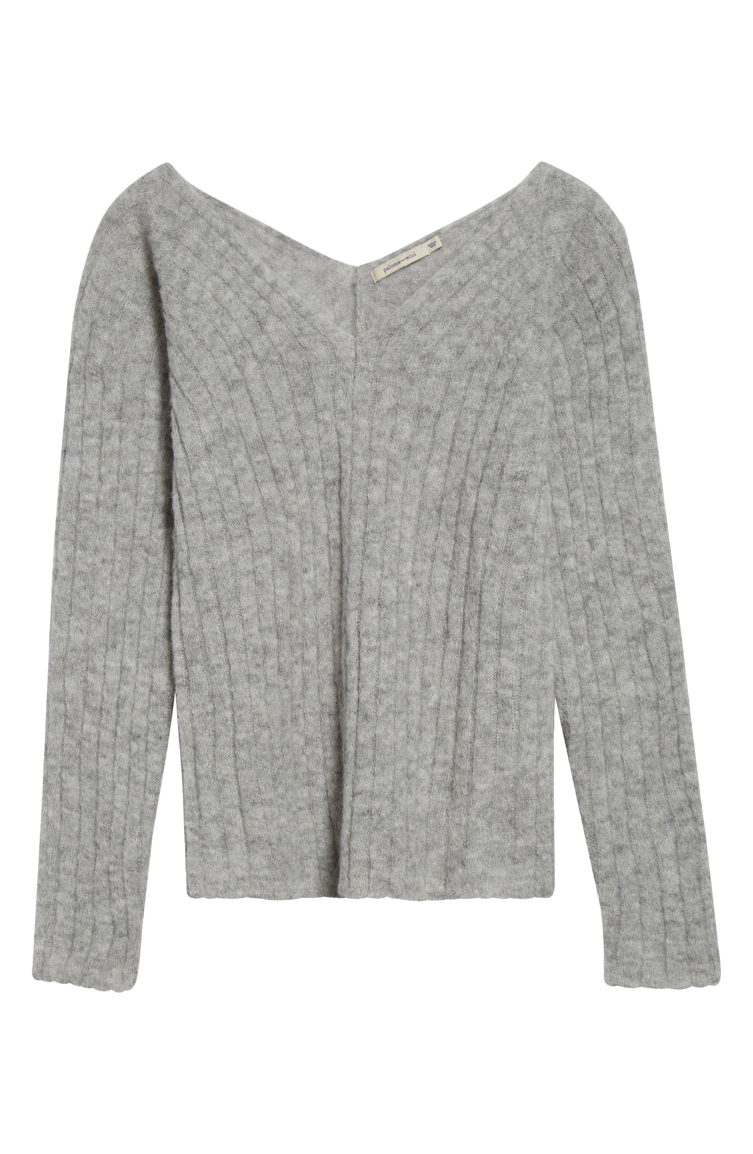 Paloma Wool Vita Alpaca Blend Rib Sweater in Grey at Nordstrom - 1