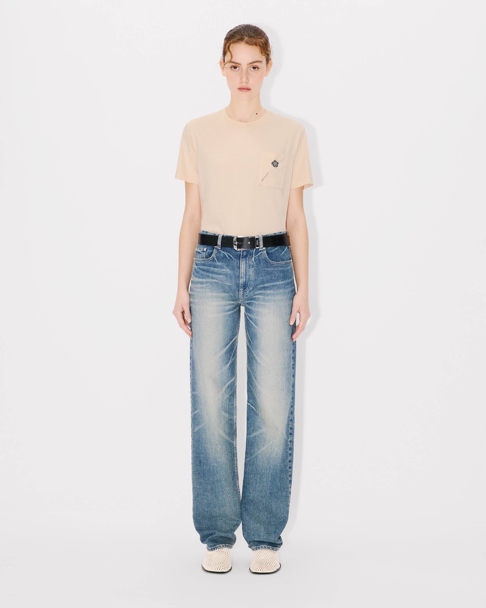 'Boke Flower' embroidered loose T-shirt in cotton - 5