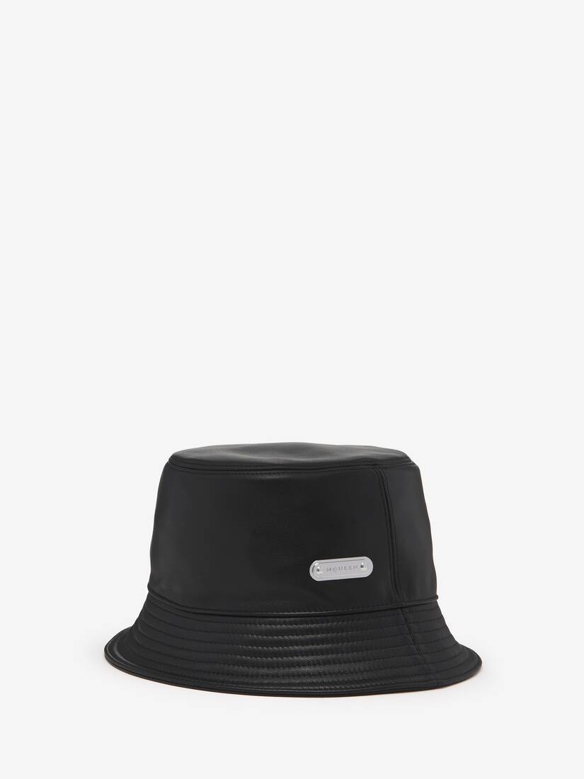 Leather Bucket Hat - 2