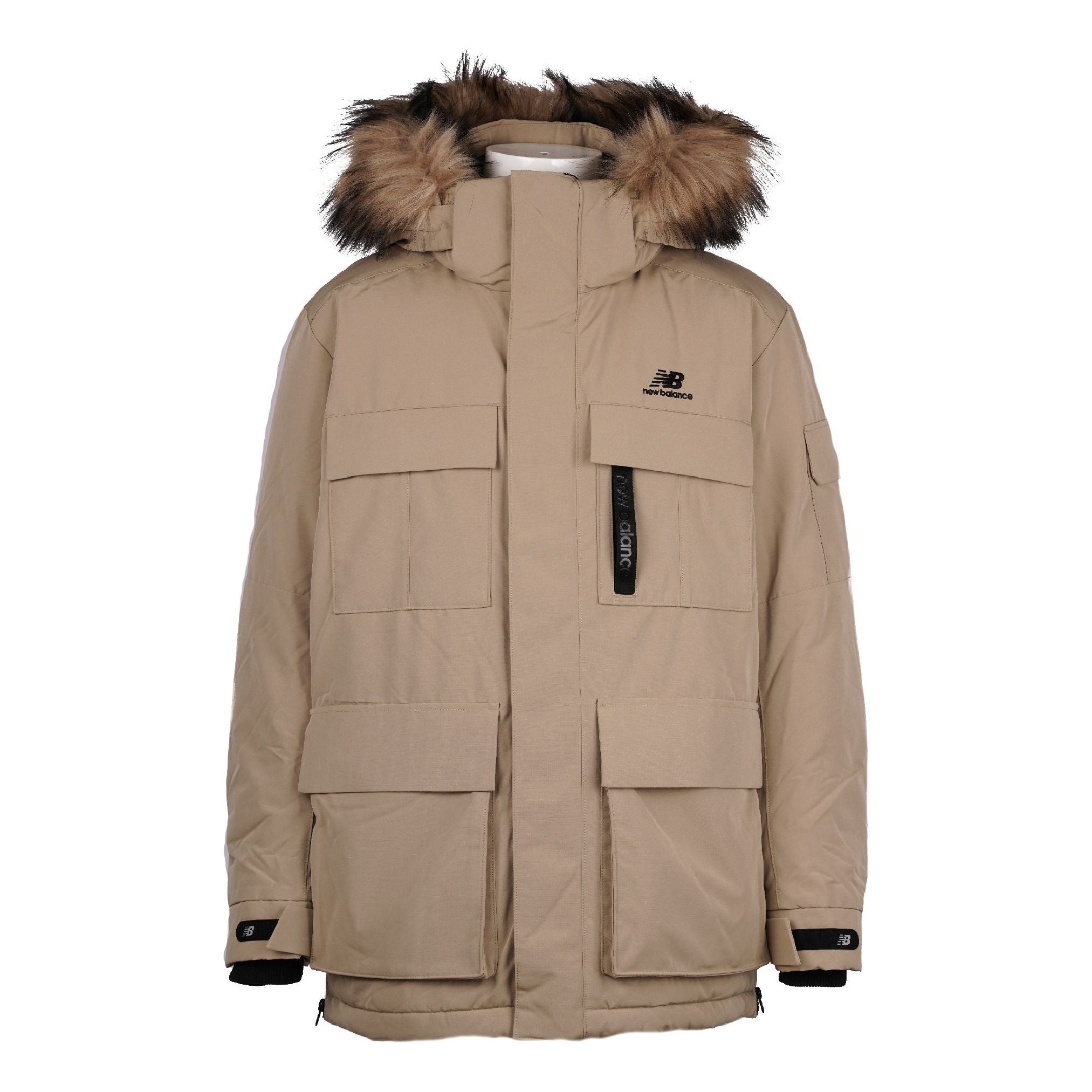 New Balance Warm Long Down Jacket 'Brown' NPA46021-BEI - 1