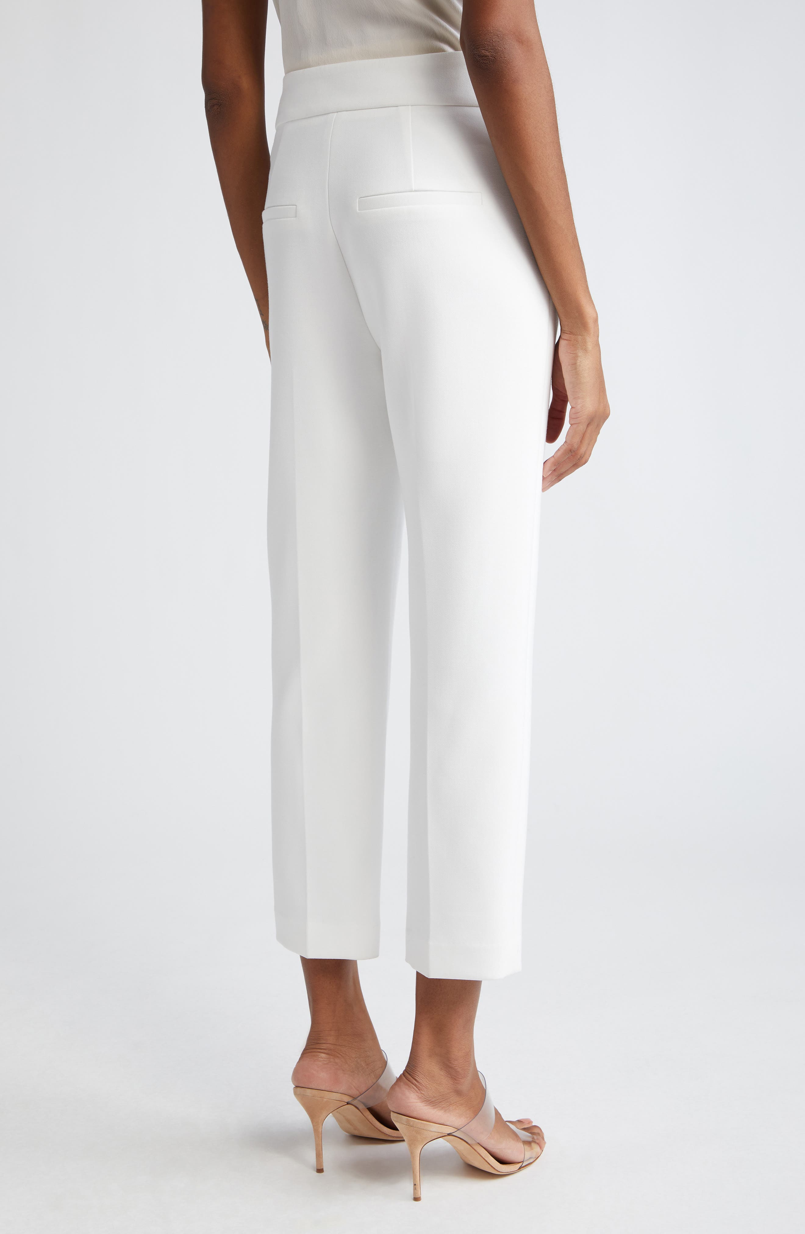 Veronica Beard Renzo Crop Pants in Off White/Gold at Nordstrom - 3