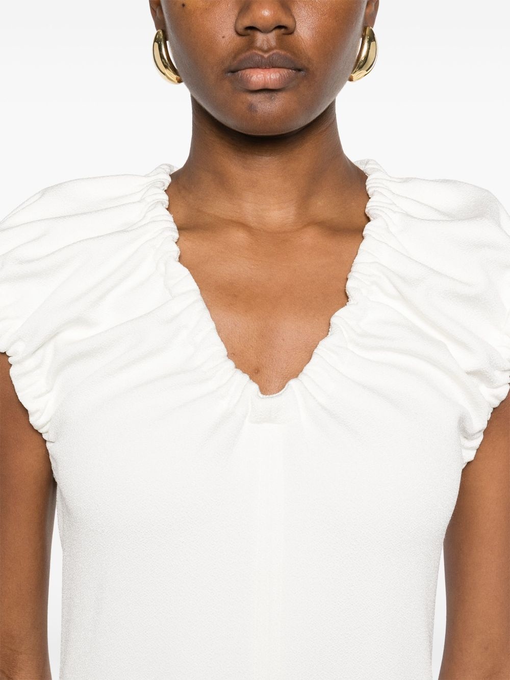 gathered midi dress - 5