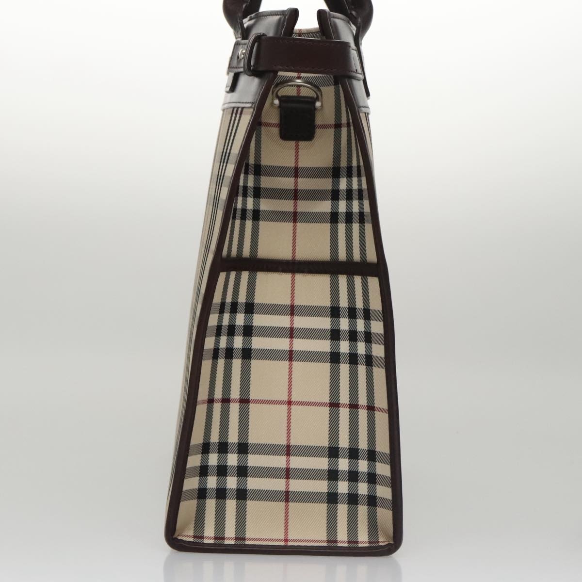 Burberry Nova Check Hand Bag Canvas Beige - 3