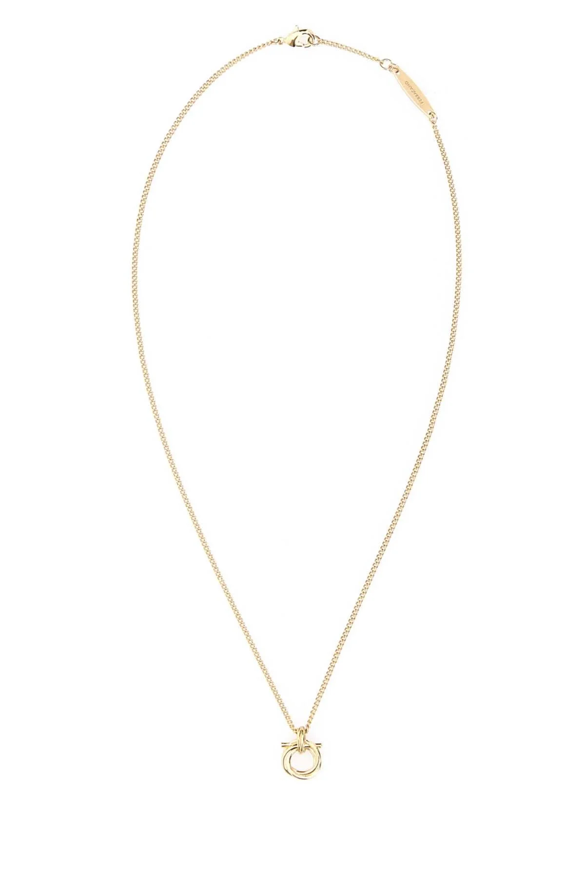 Salvatore Ferragamo Women Gold Metal Gancini Necklace - 1
