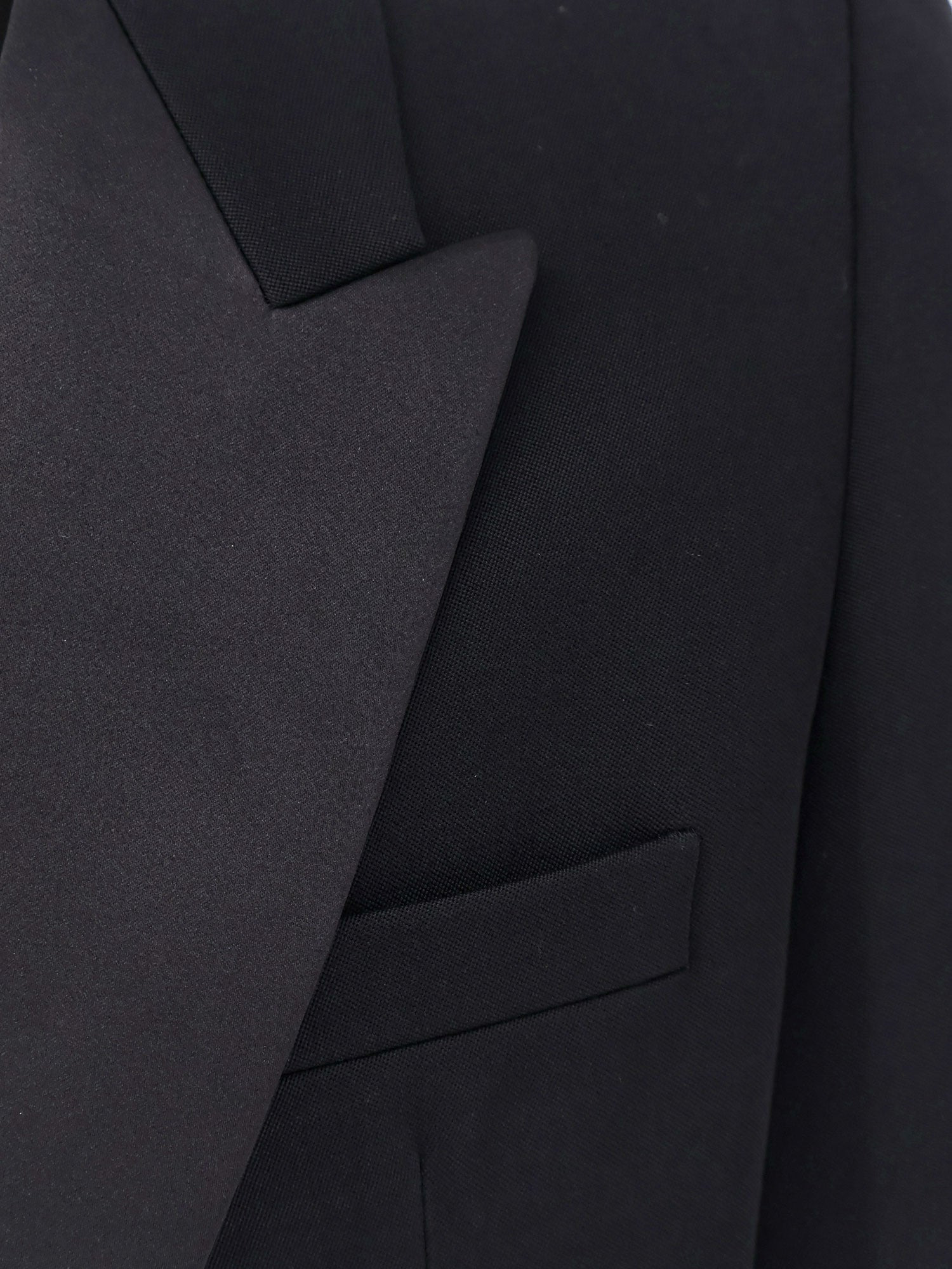 Saint Laurent Certified Wool Blazer With Satin Lapel - 4