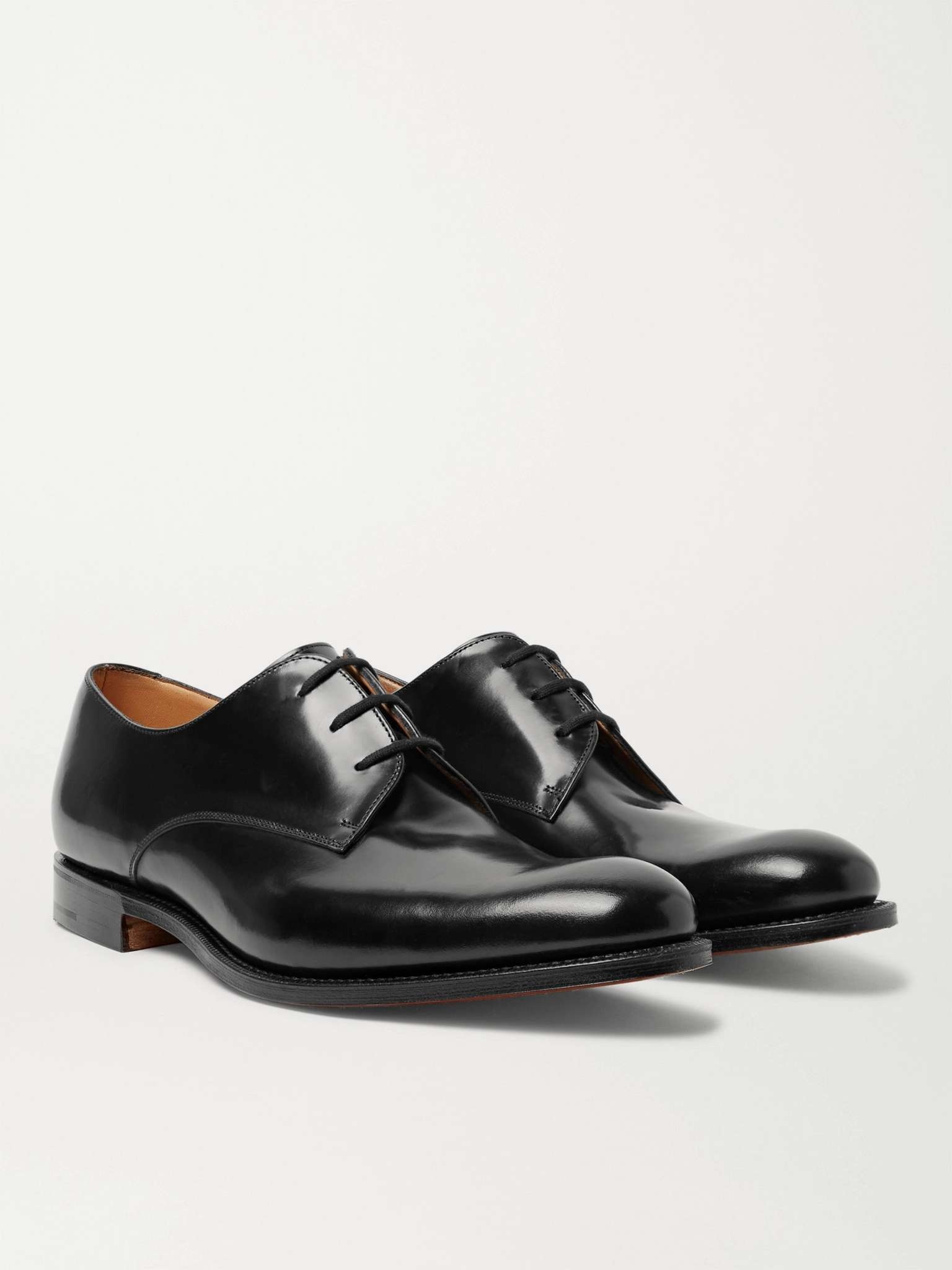 Oslo Polished-Leather Derby Shoes - 4