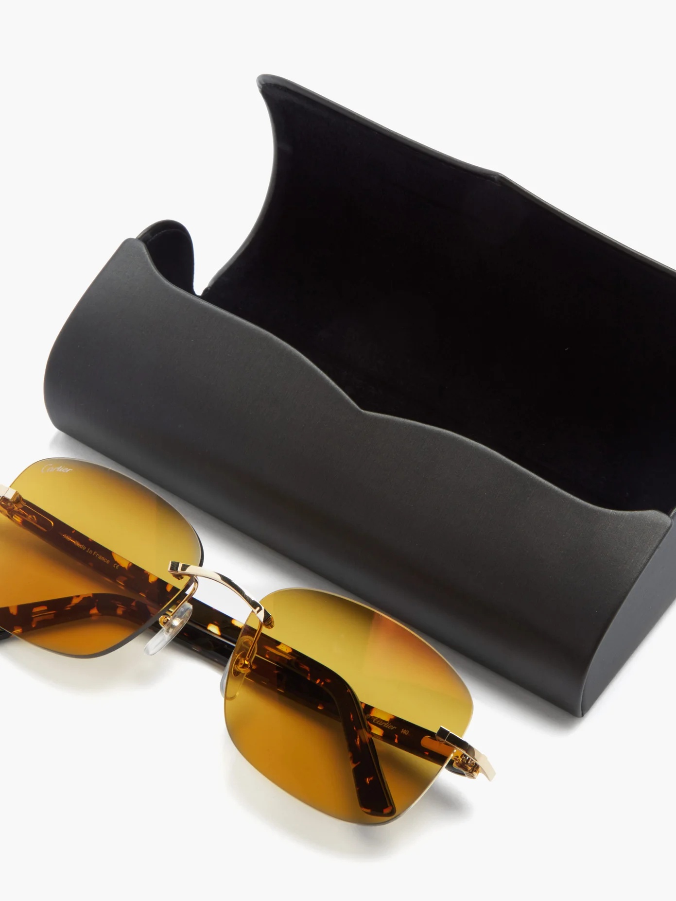 C Décor rimless square acetate sunglasses - 5