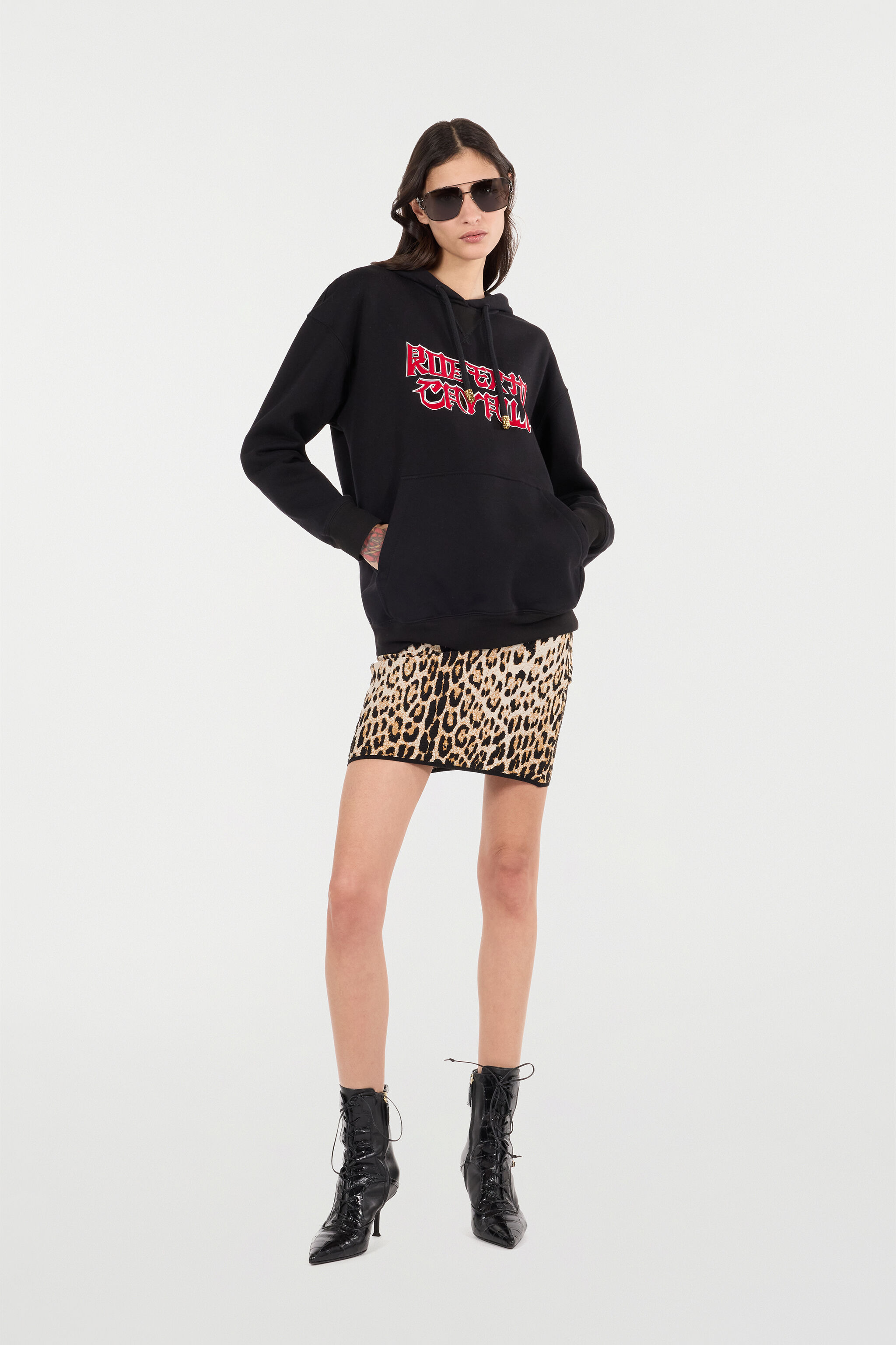 Miniskirt With Jaguar Skin Print - 2