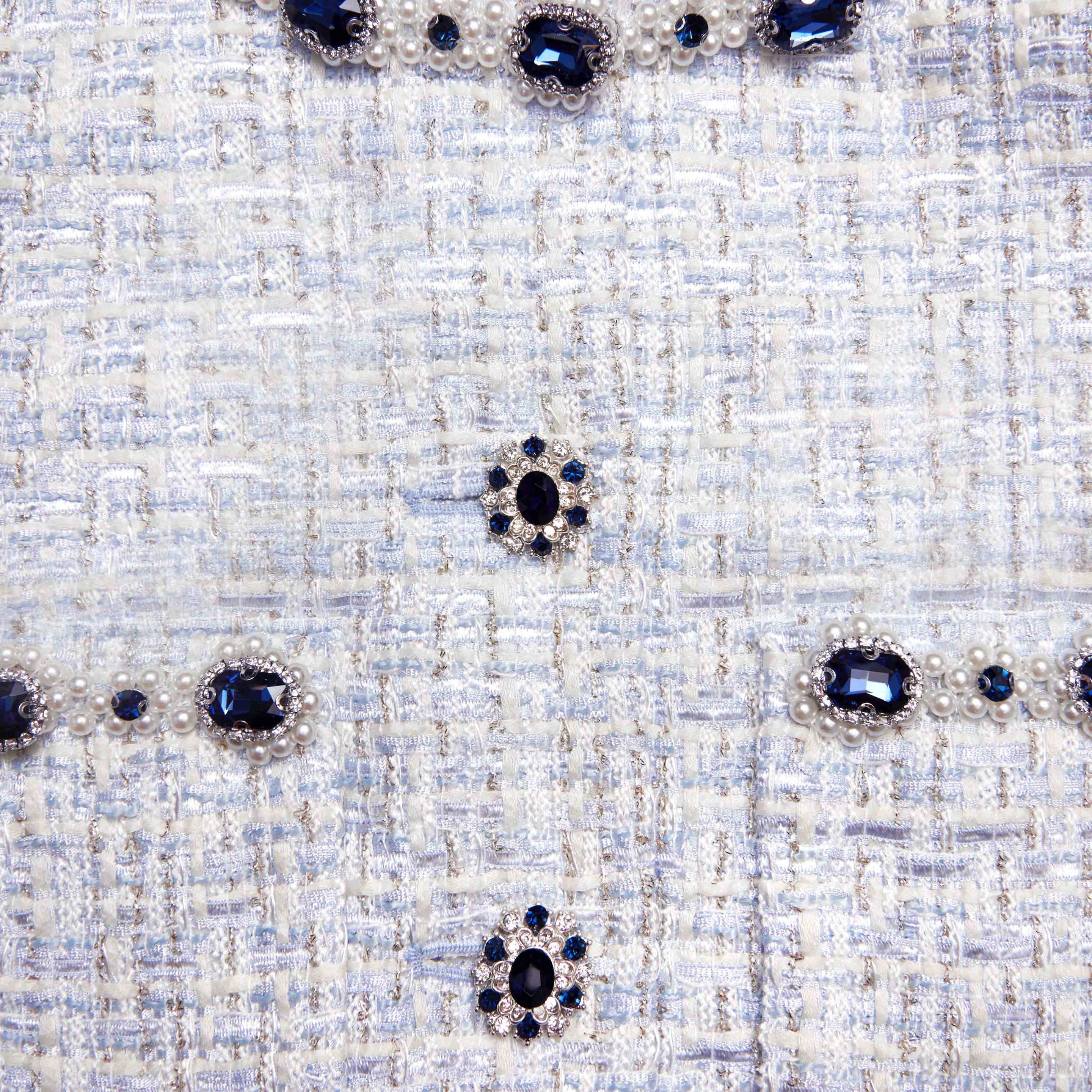 Blue Boucle Jacket - 5