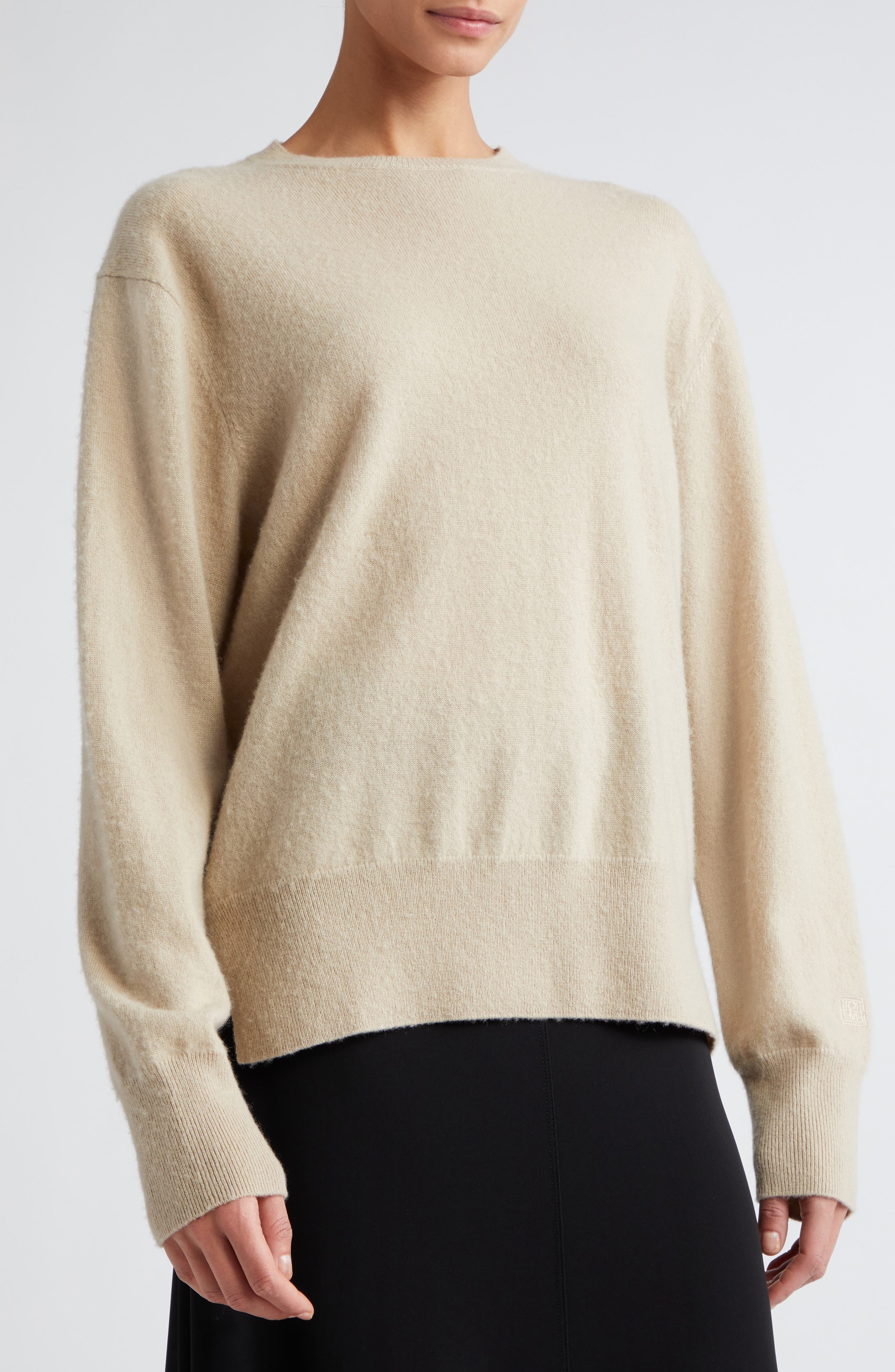 TOTEME Cashmere Crewneck Sweater in Fawn at Nordstrom - 5