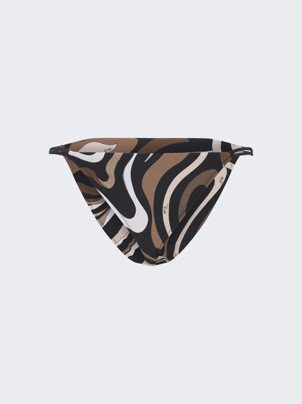 Marmo Print Bikini Bottom Black And Gold - 1