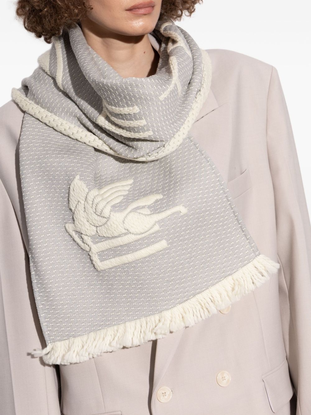 embroidered scarf - 4