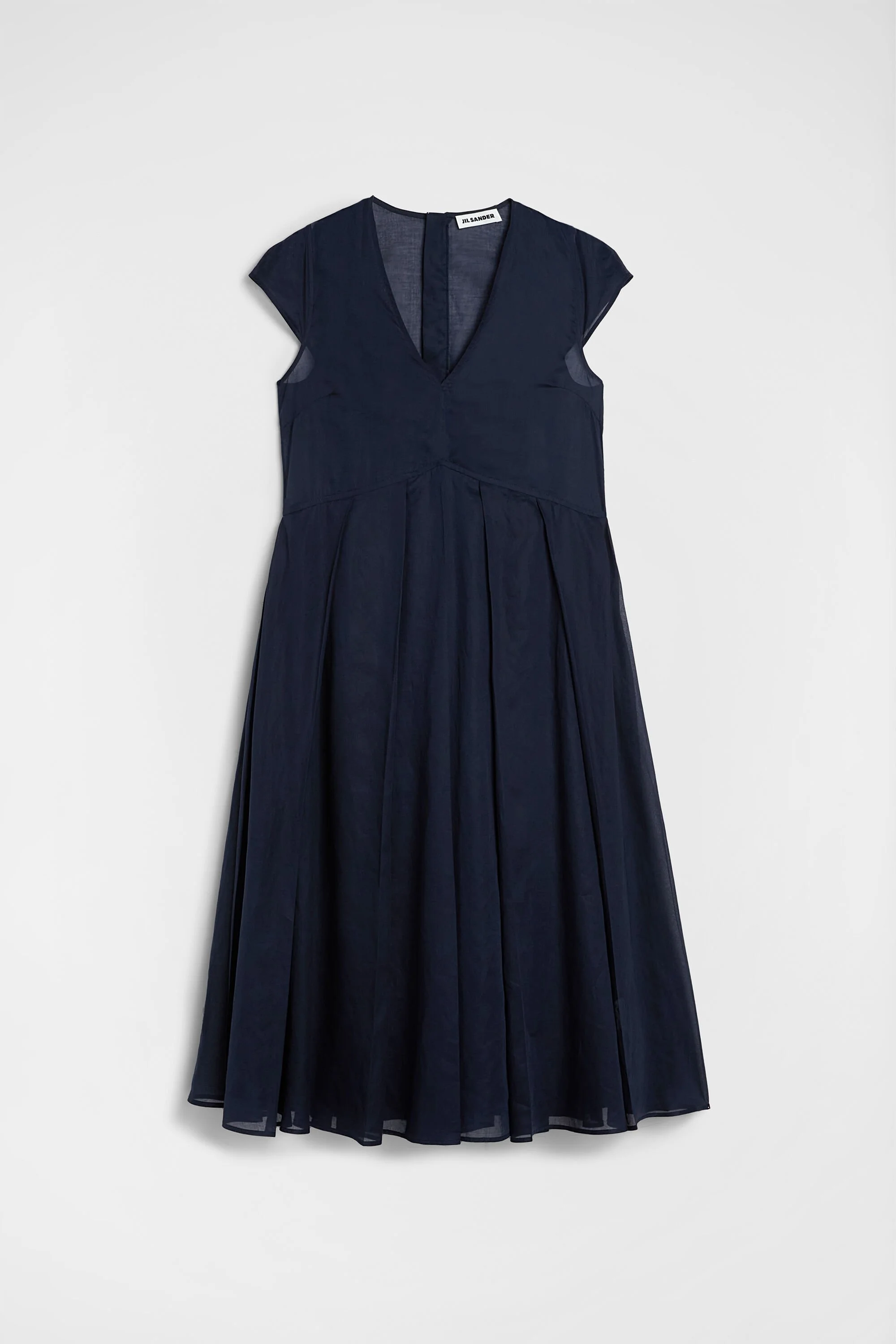 Cotton Organdy Pleated Dress - 1