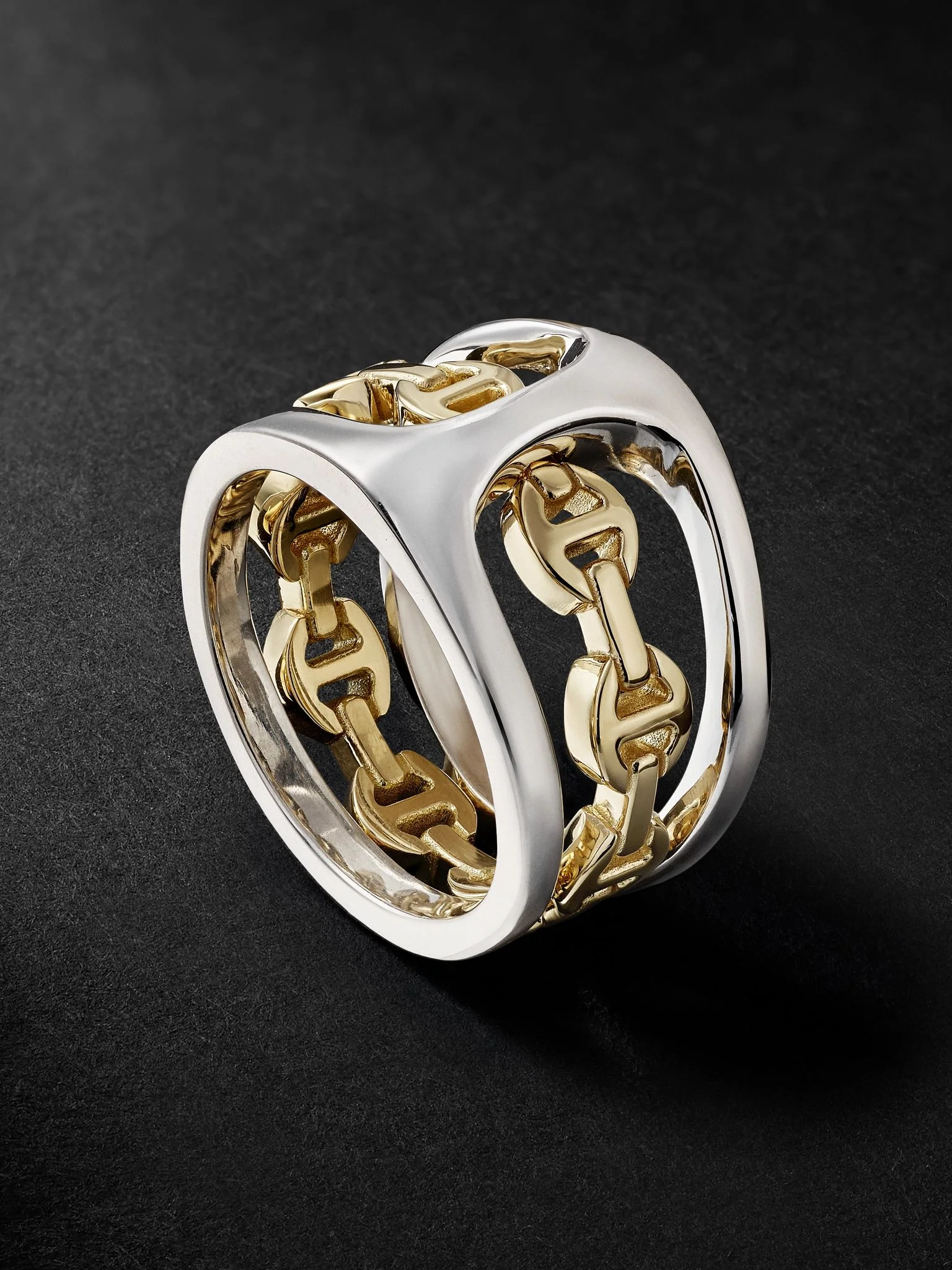 Phantom Clique Sterling Silver and 18-Karat Gold Ring Gold - 1