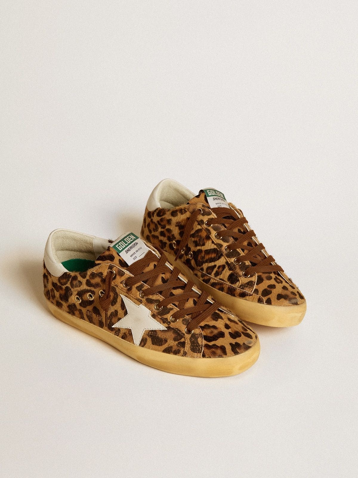Super-Star LTD in leopard-print pony skin with leather star and heel tab - 2