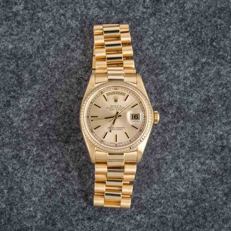 Pre-owned Rolex Day-Date Ref 18038 Champagne Dial - 5