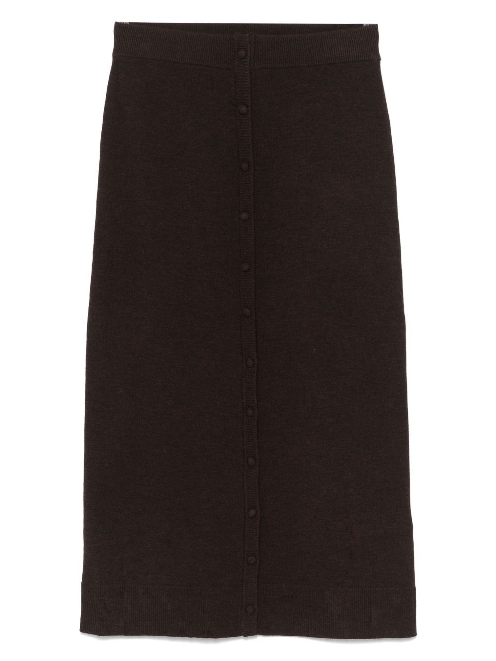 Wool midi skirt - 1