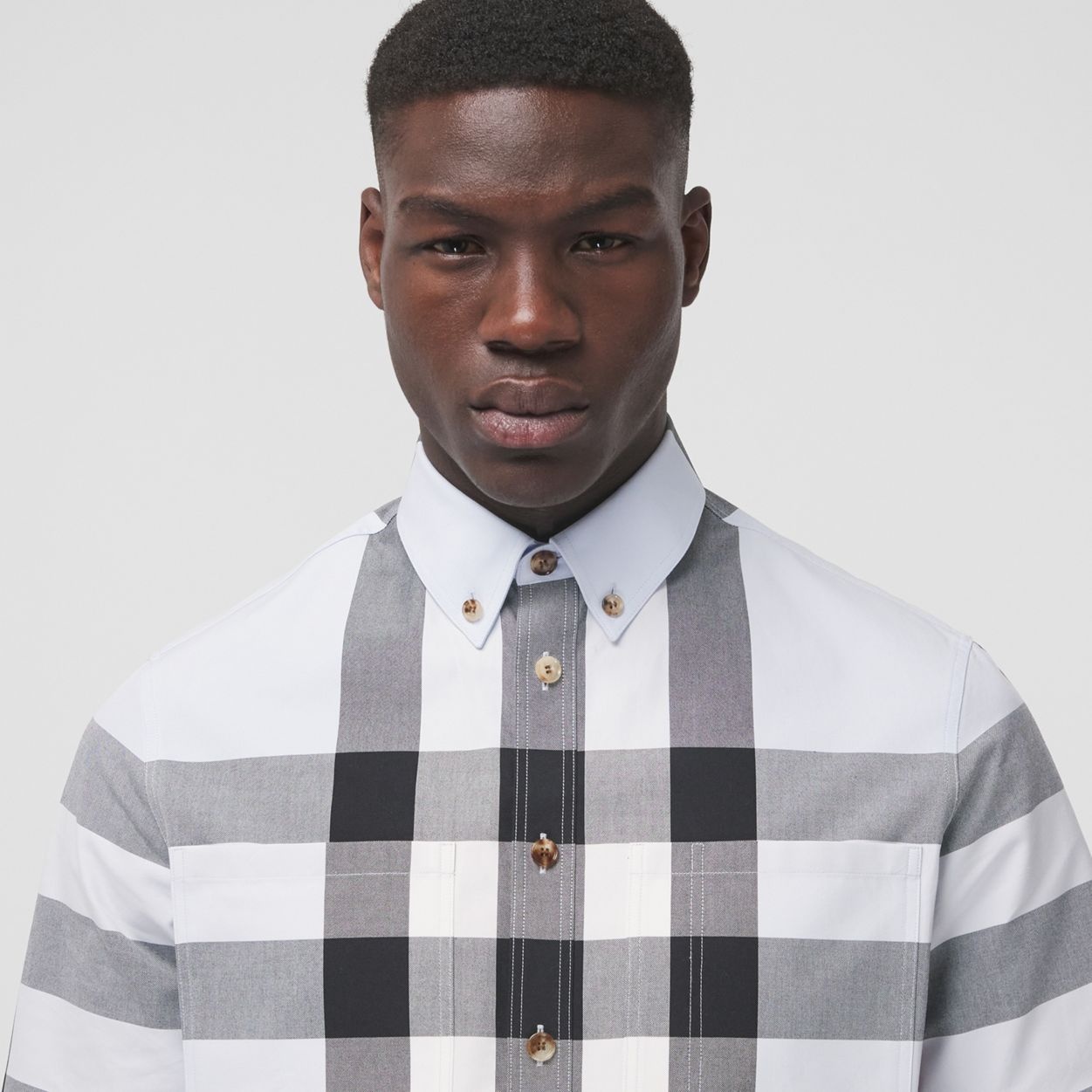 Short-sleeve Check Cotton Shirt - 3