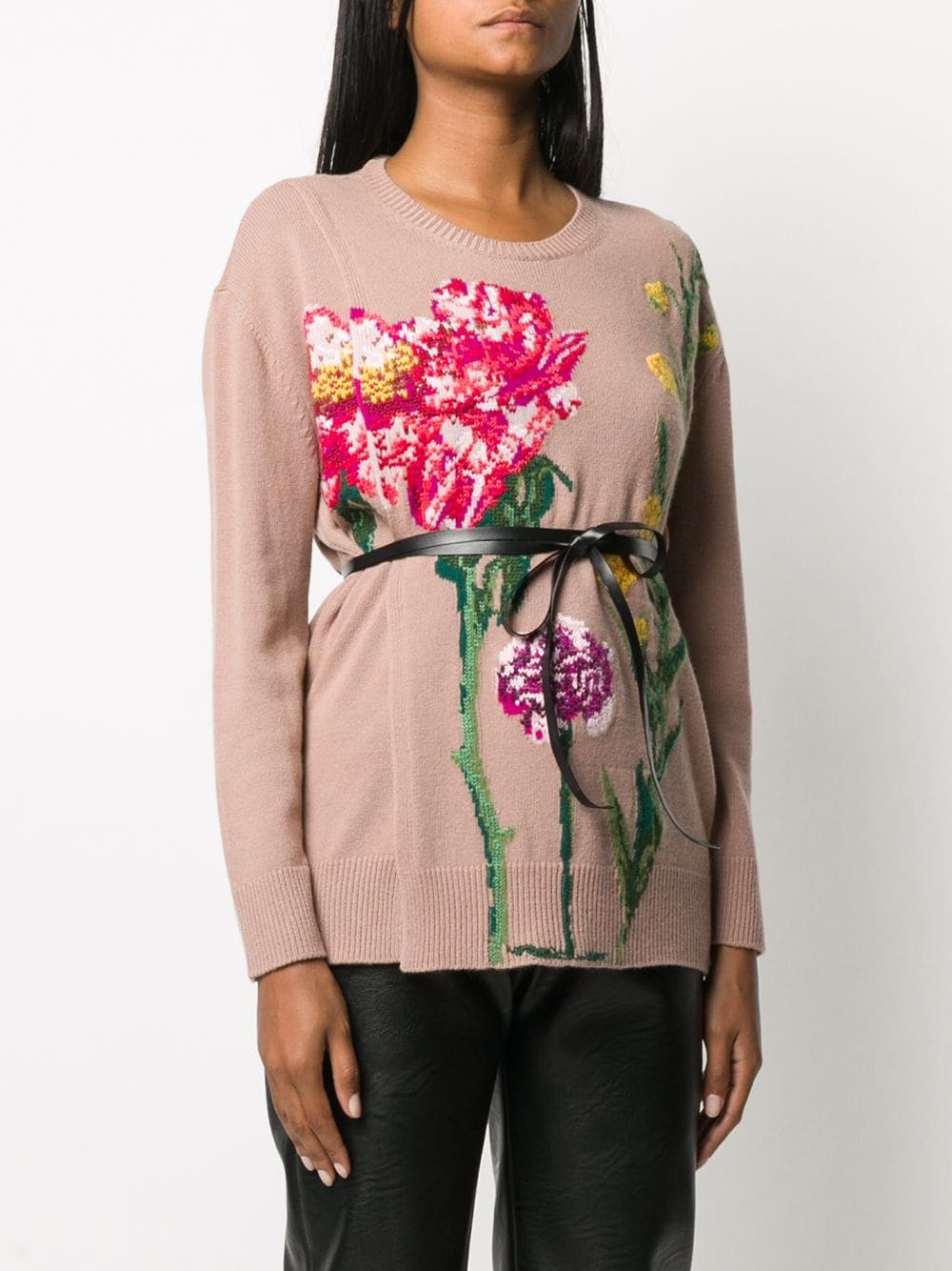 floral-embroidered jumper - 3