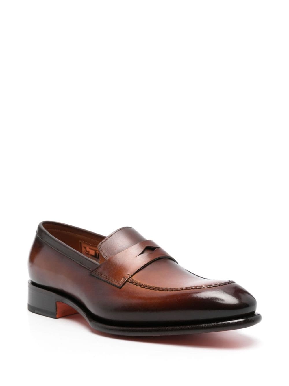 penny-slot leather loafers - 2