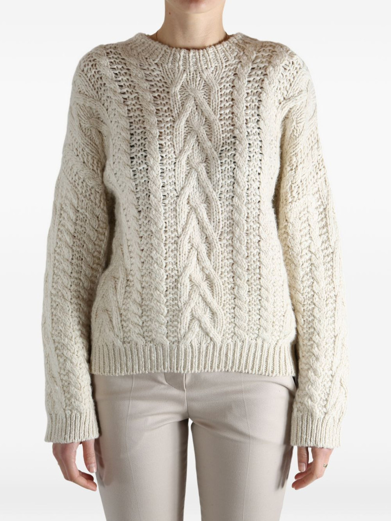 Brunello Cucinelli cable-knit sweater outlook