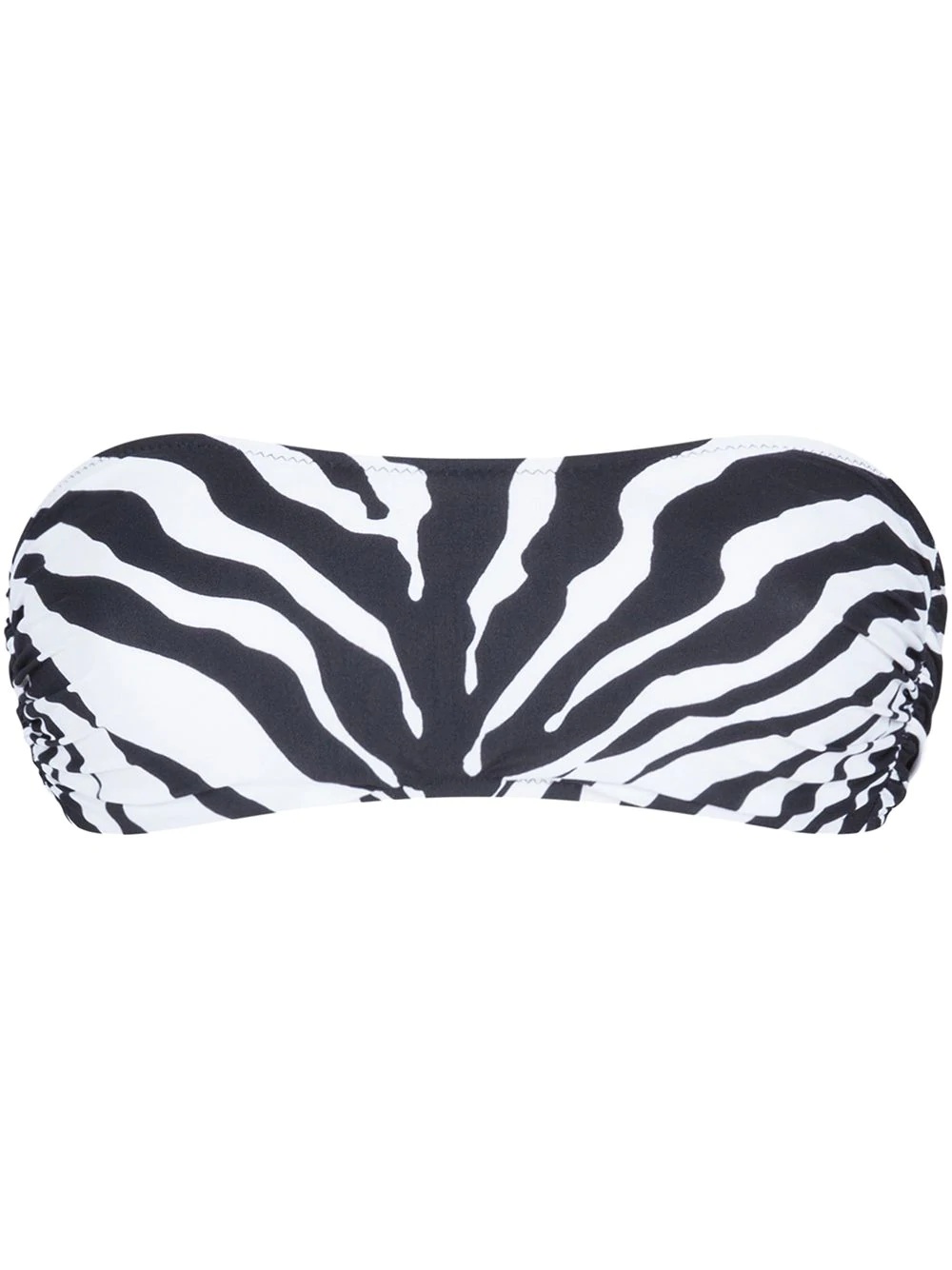 zebra print bandeau bikini top - 1