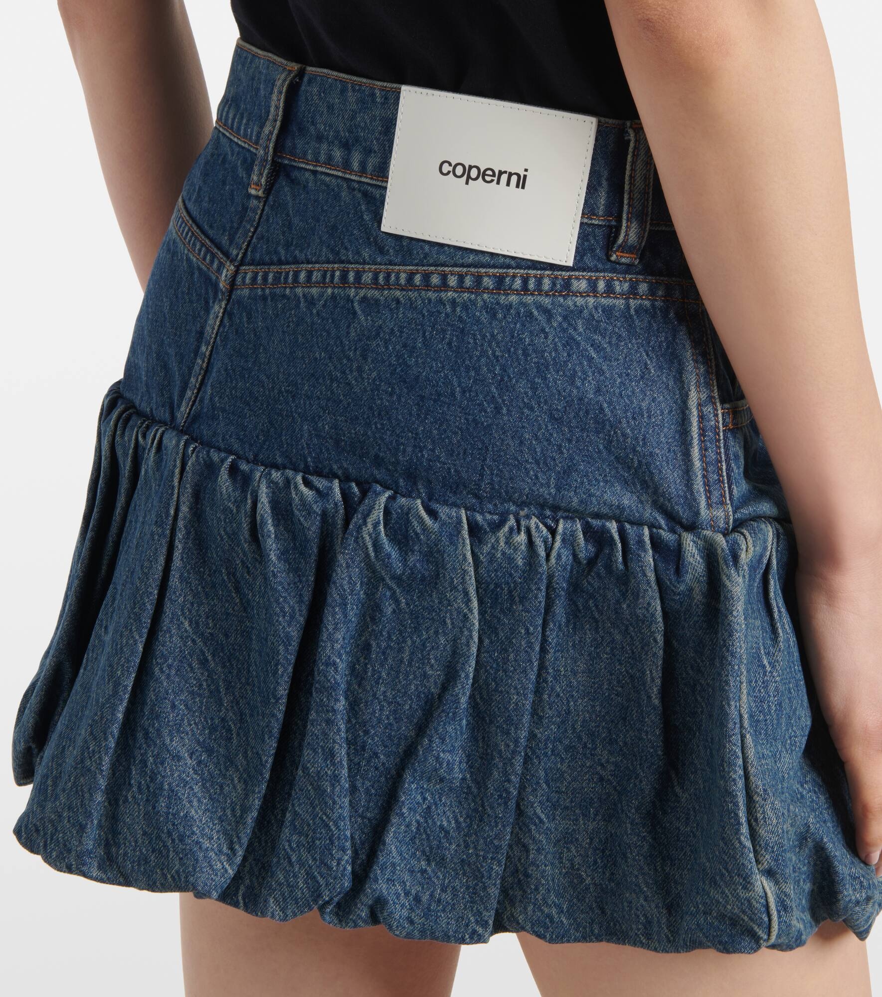 Balloon denim miniskirt - 5