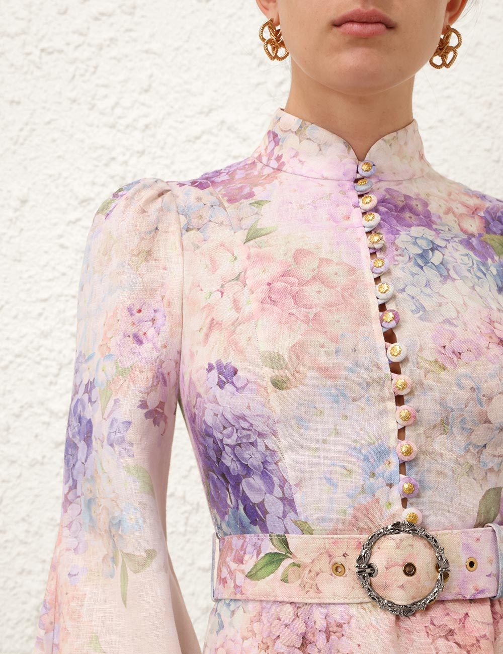 Zimmermann DAWNING BUTTONED MIDI DRESS | REVERSIBLE
