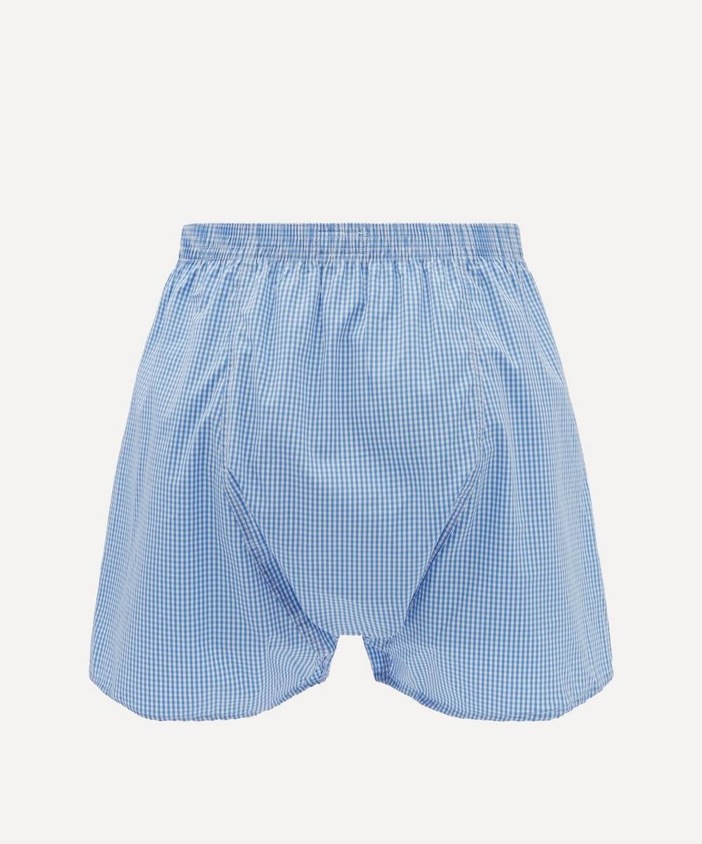 Gingham Cotton Boxer Shorts - 2