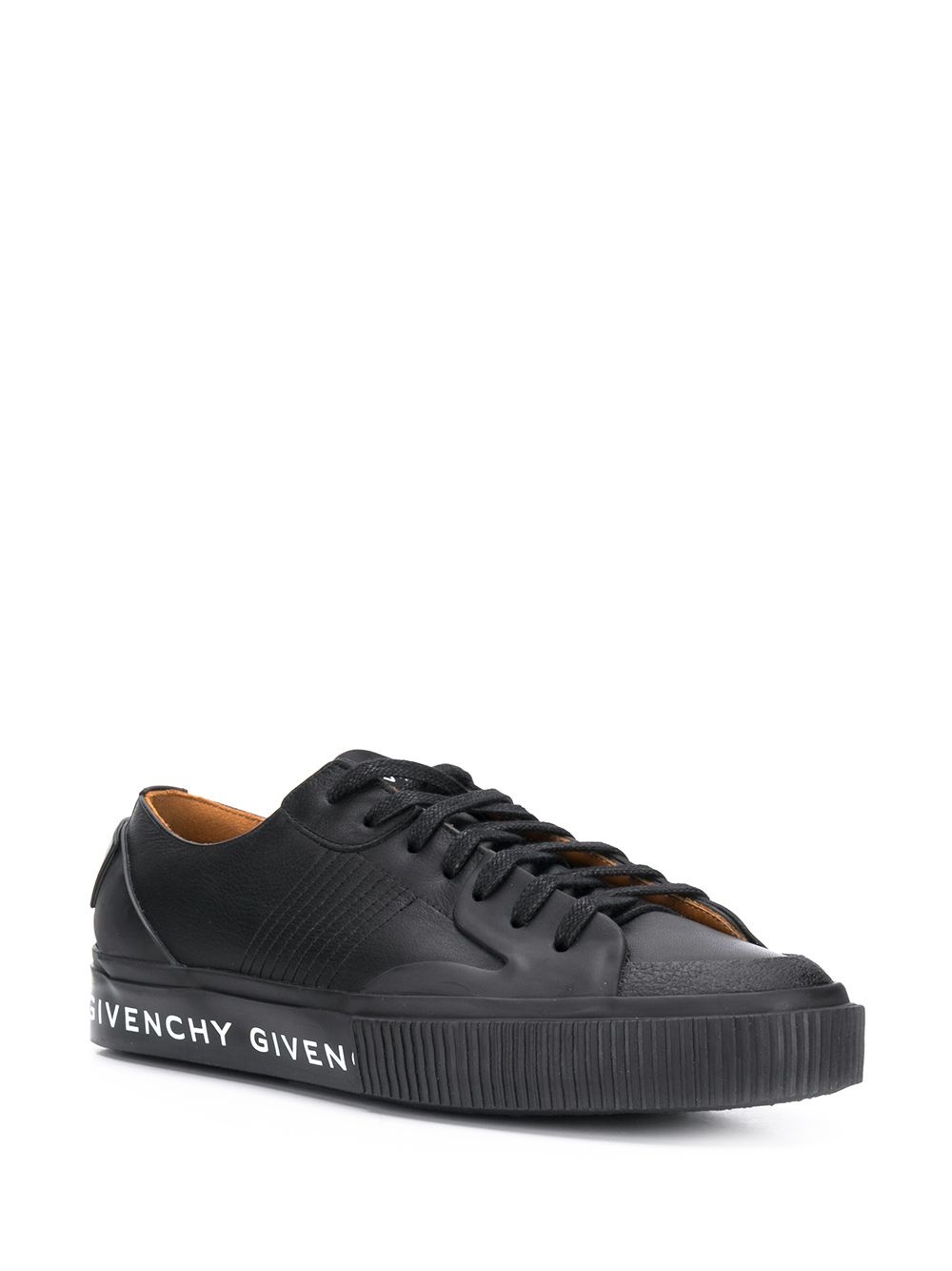 logo print low top sneakers - 2