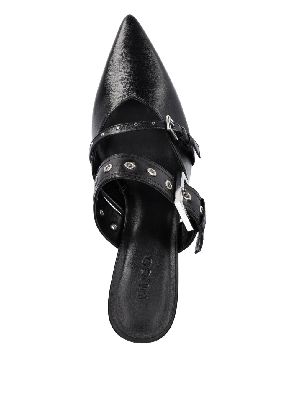 70mm buckled leather mules - 4
