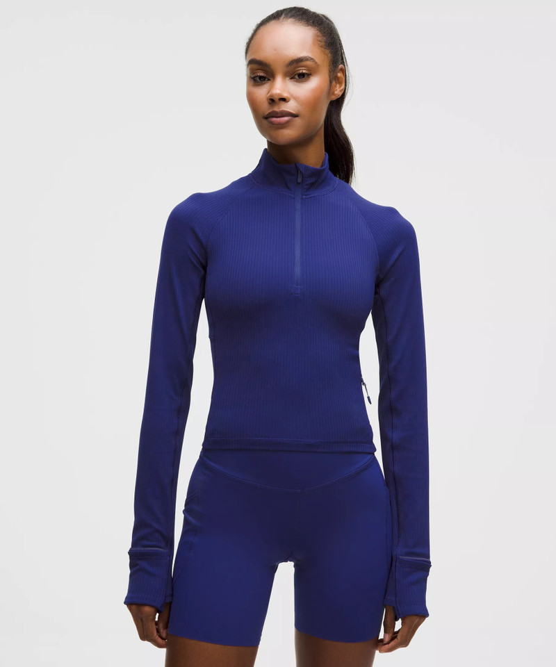 It's Rulu Ribbed Cropped Half Zip *Updated 1
