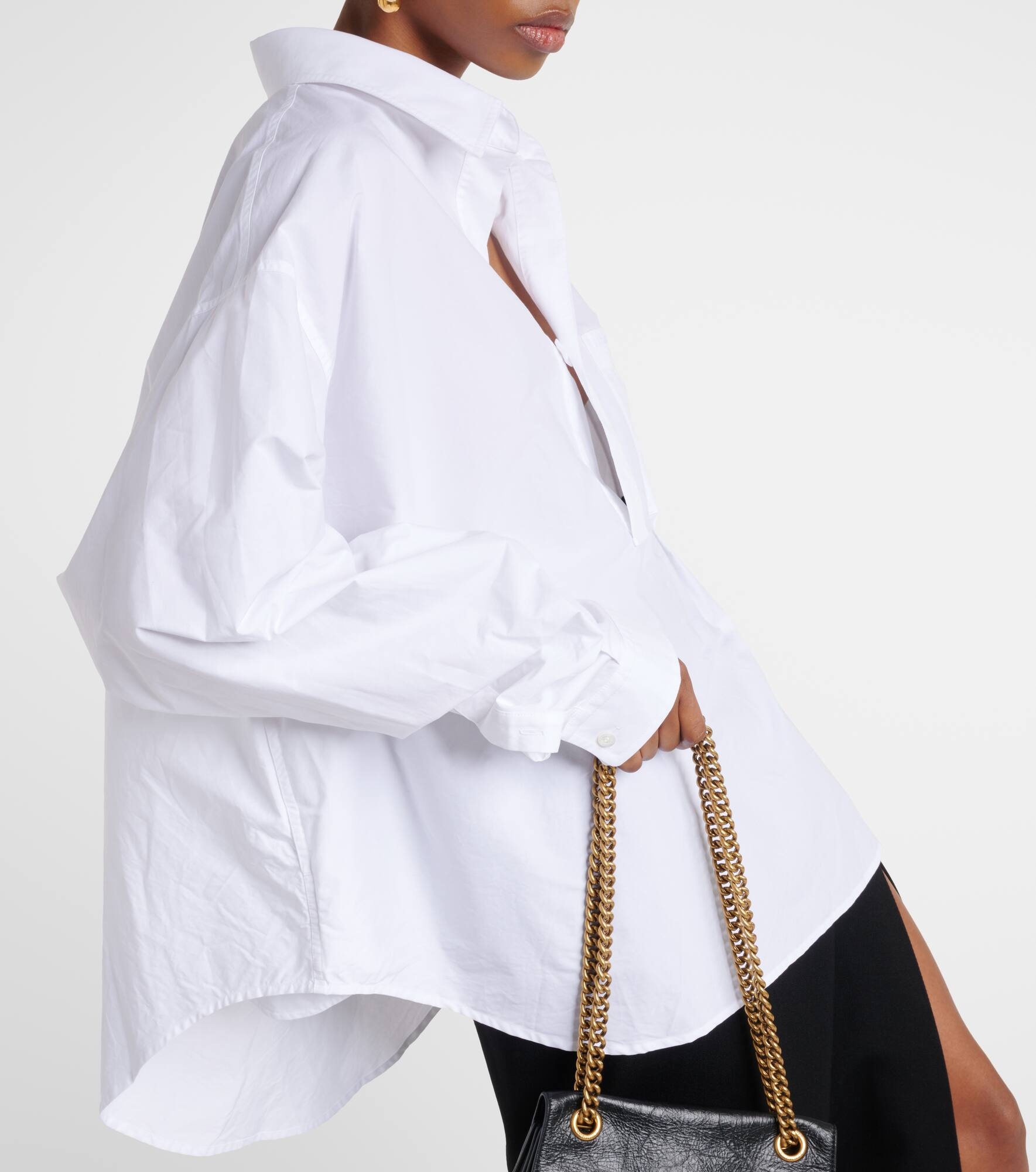 Oversized cotton poplin shirt - 5