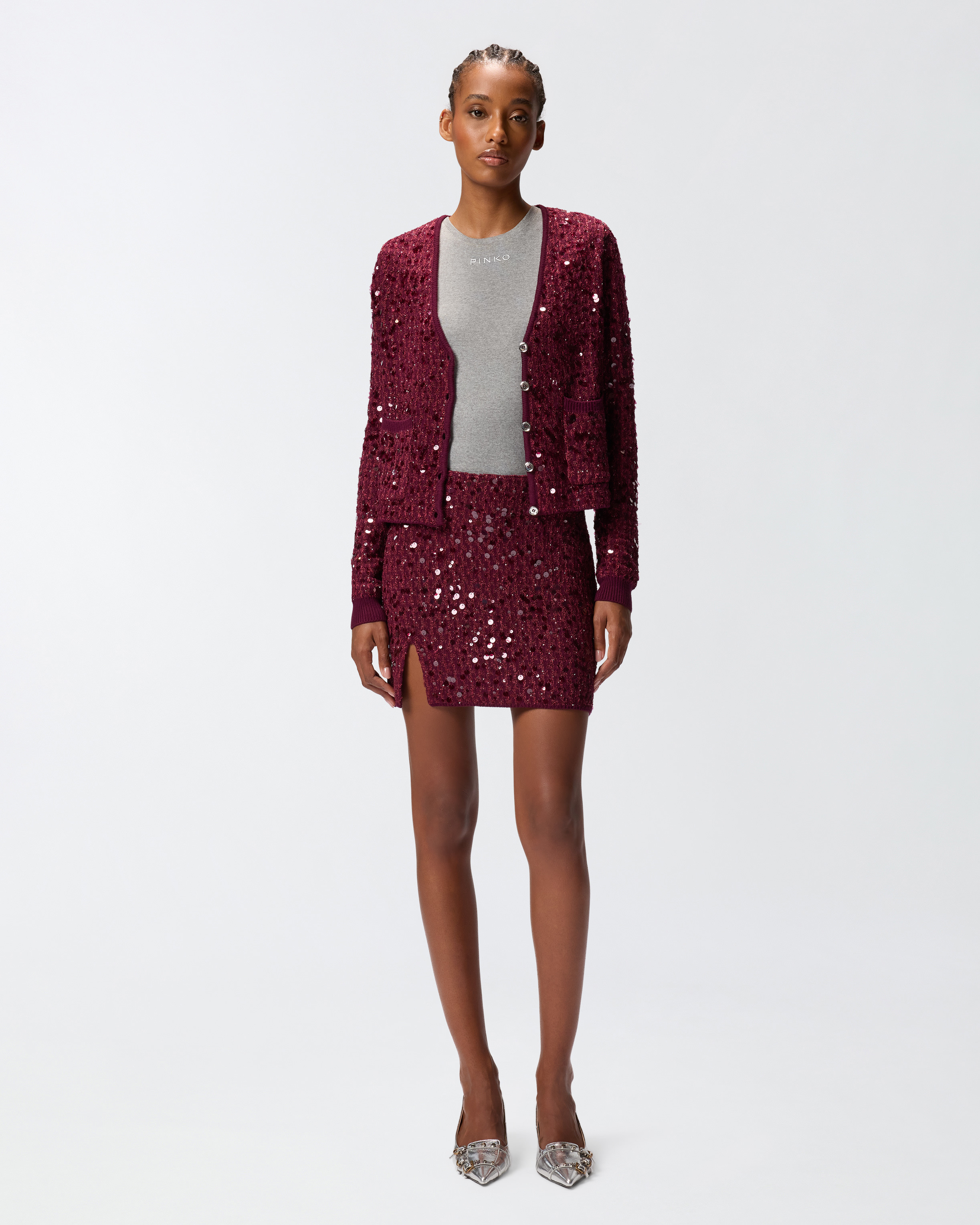 ALL-OVER SEQUINNED MINI SKIRT - 2