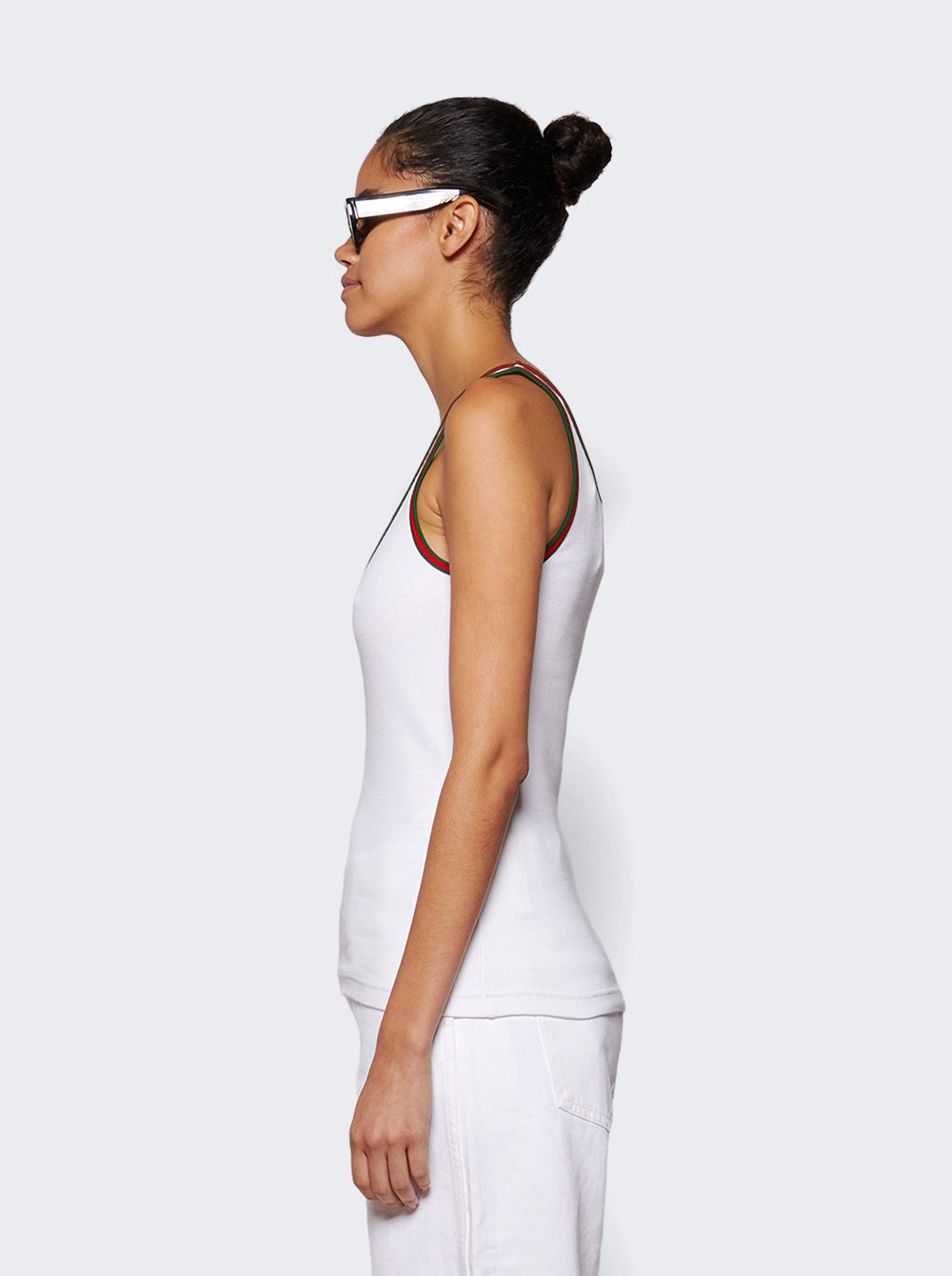 Rib Tank Top White - 3