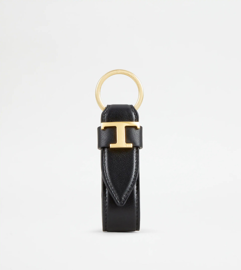 KEY HOLDER IN LEATHER - BLACK 1