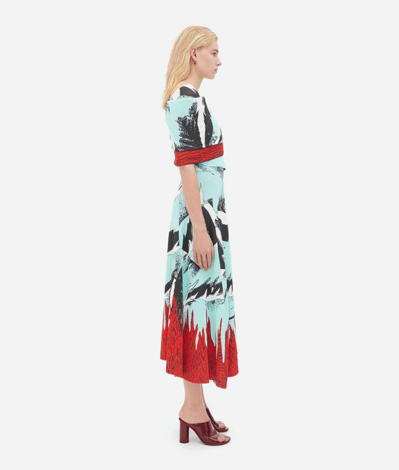 Bottega Veneta Graphic Viscose Jacquard Scarf outlook