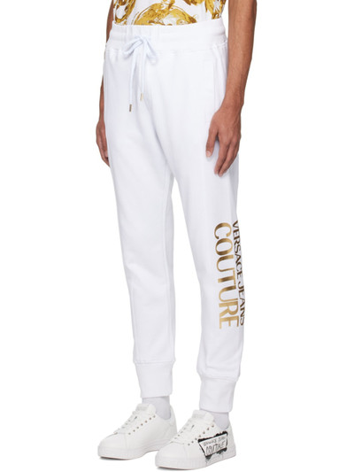 VERSACE JEANS COUTURE White Drawstring Sweatpants outlook