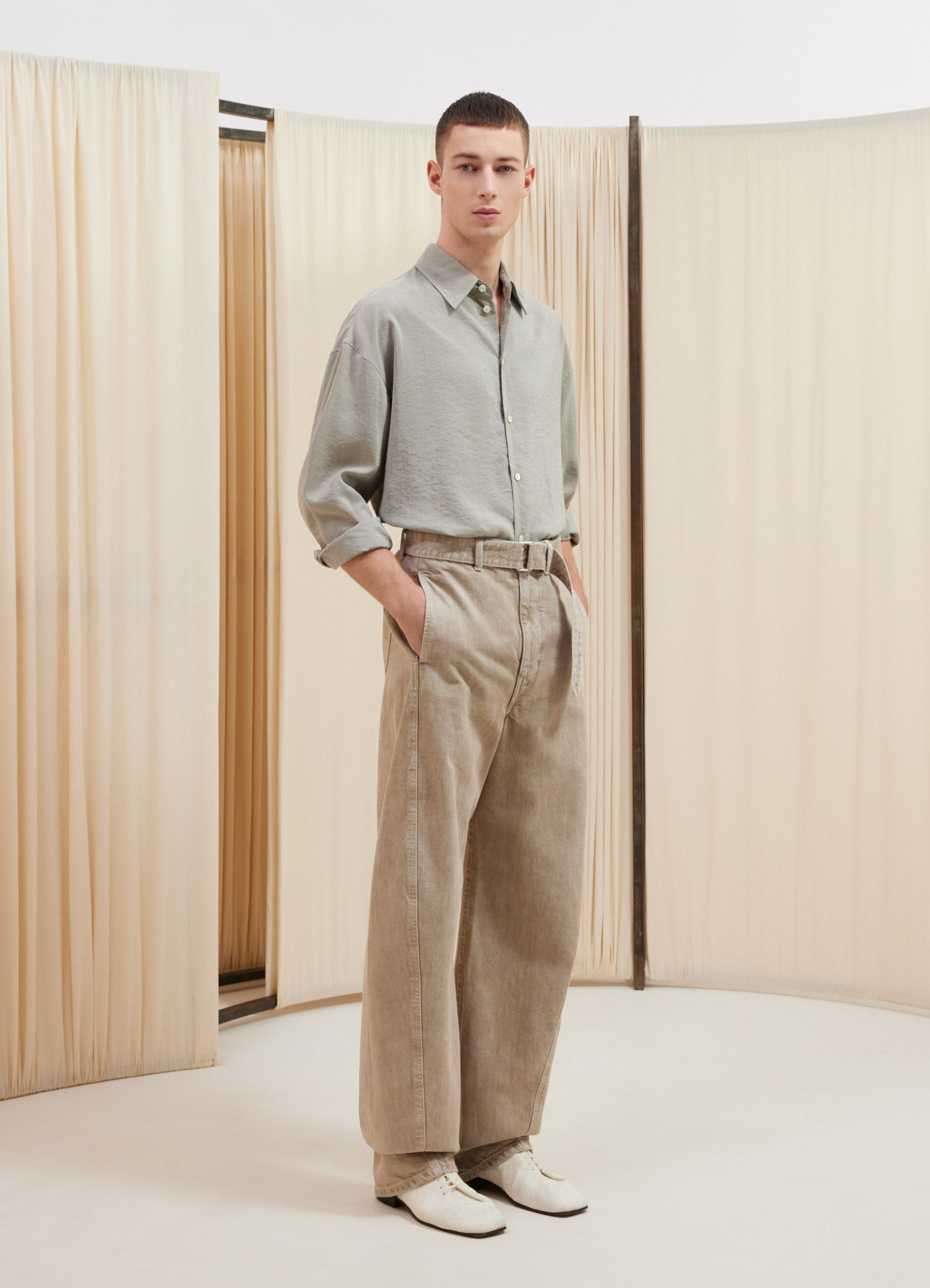 Lemaire TWISTED BELTED PANTS | REVERSIBLE
