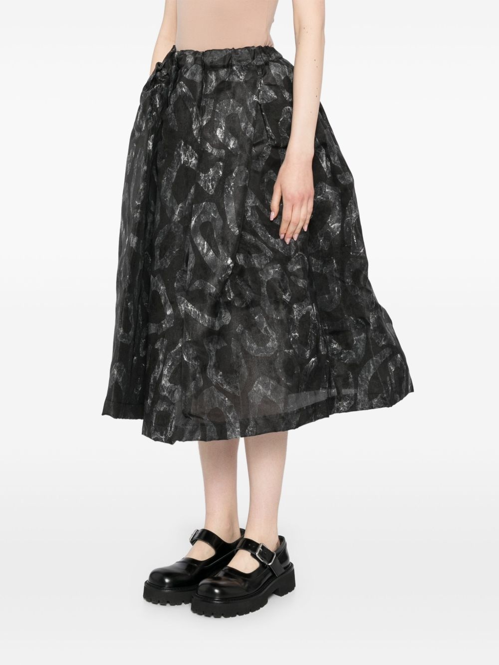 graphic-print skirt - 3