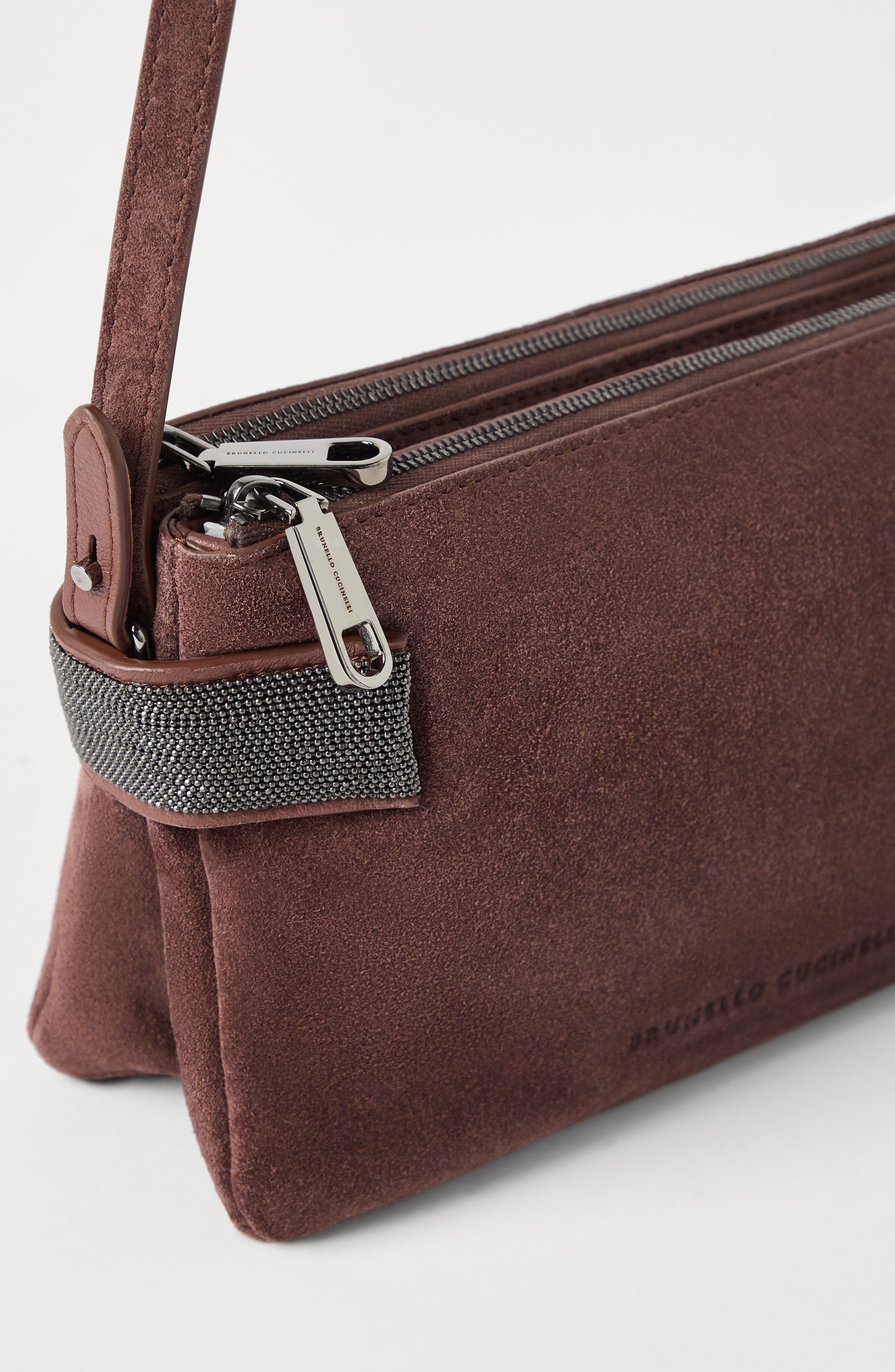 Brunello Cucinelli Essence mini shoulder bag in Burgundy at Nordstrom - 4