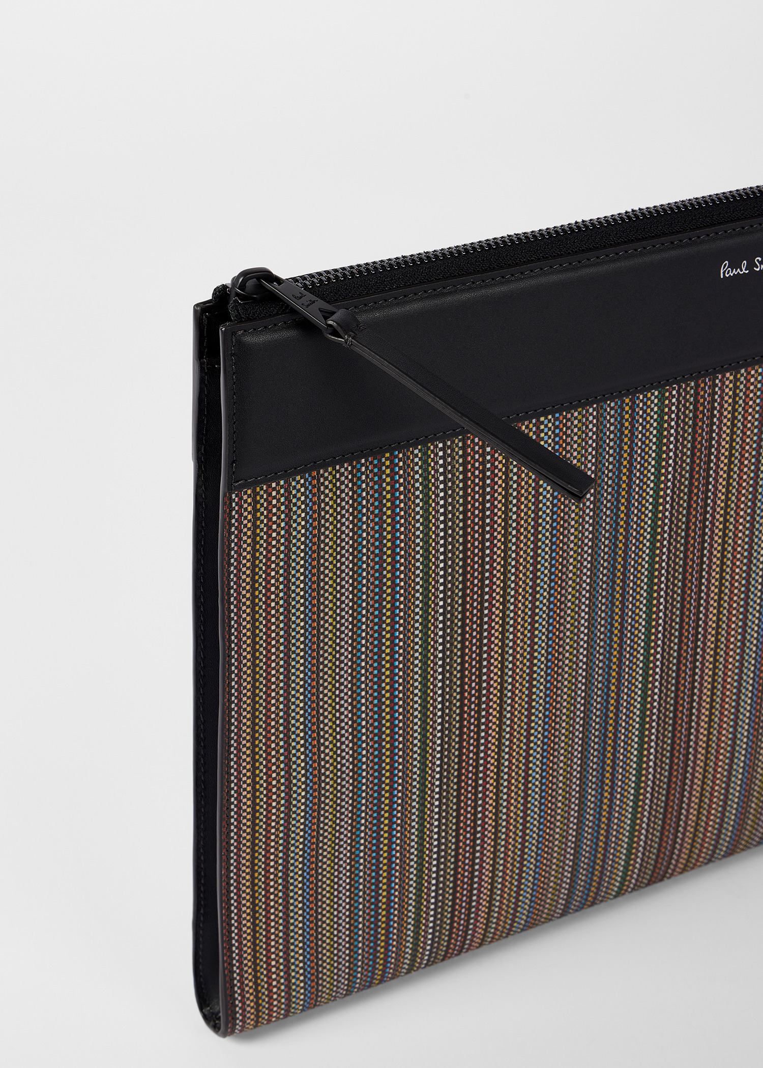'Signature Stripe' Coated Canvas Document Case - 5