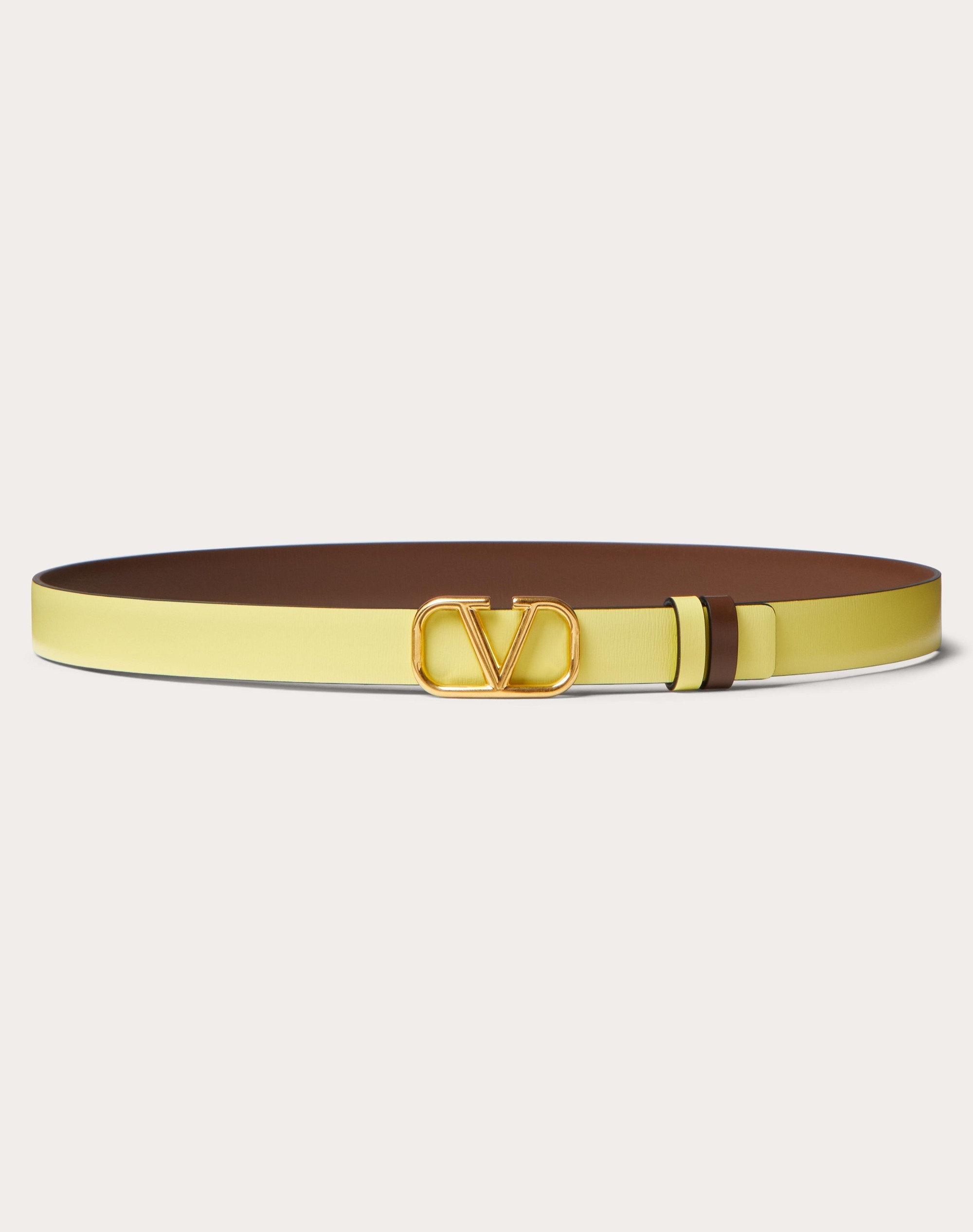 REVERSIBLE VLOGO SIGNATURE BELT IN GLOSSY CALFSKIN 20 MM - 1