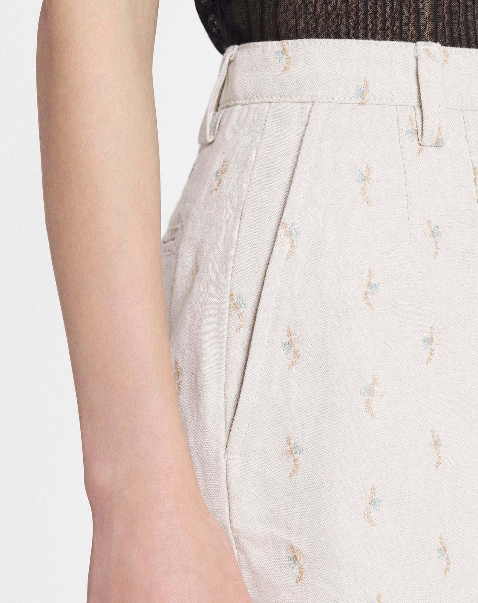 DENIM MINI SKIRT WITH EMBROIDERY - 5